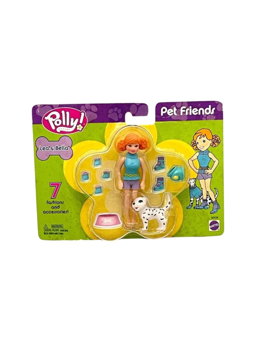 Polly Pocket Doll Pet Friends Lea Bella Dog Mattel‎ Vintage New 2002
